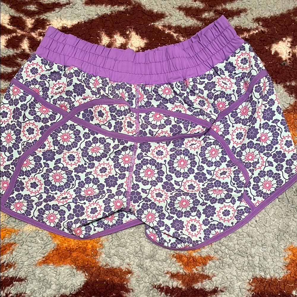 Floral Purple Women's Shorts - Picture 4 of 4